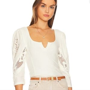 NWOT Free People Brunch Date Top L